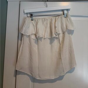 Olive Olivia White Strapless Top